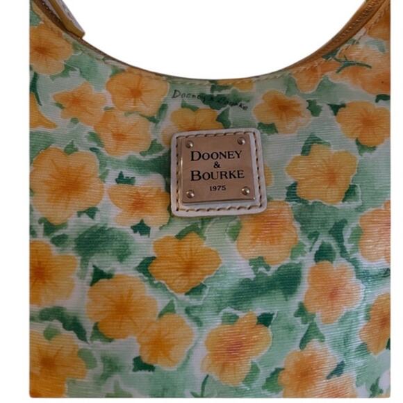 Dooney and Bourke Yellow Floral Petunia Shoulder Bucket Bag NWT Y2K Boho Retro - Picture 2 of 16